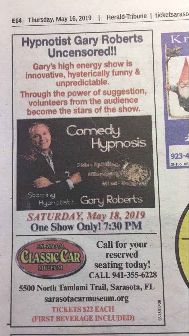 Comedian Magician Gary Roberts